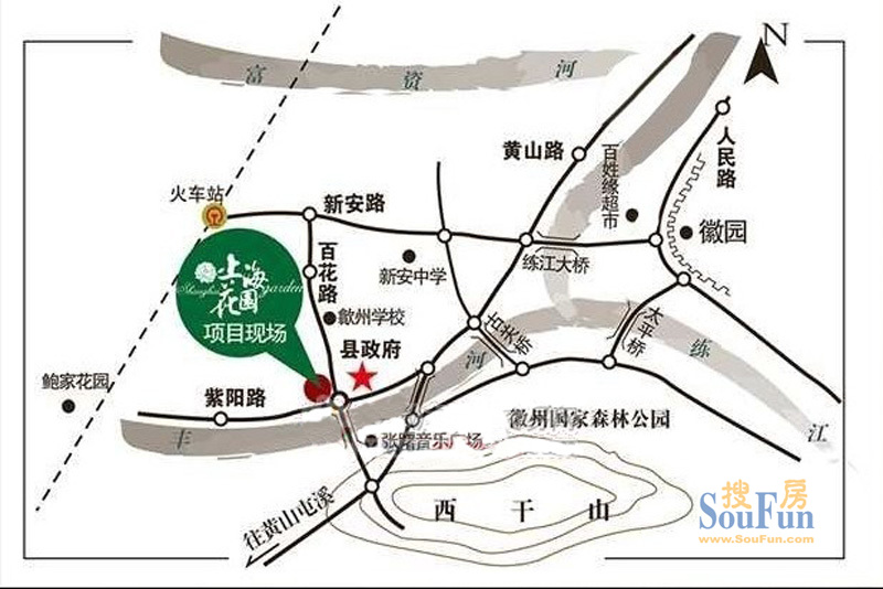 上海花园交通图